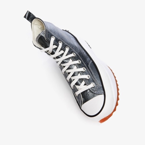 NEW CONVERSE RUN STAR HIKE HIGH TOP METALLIC BLACK - Picture 7 of 8